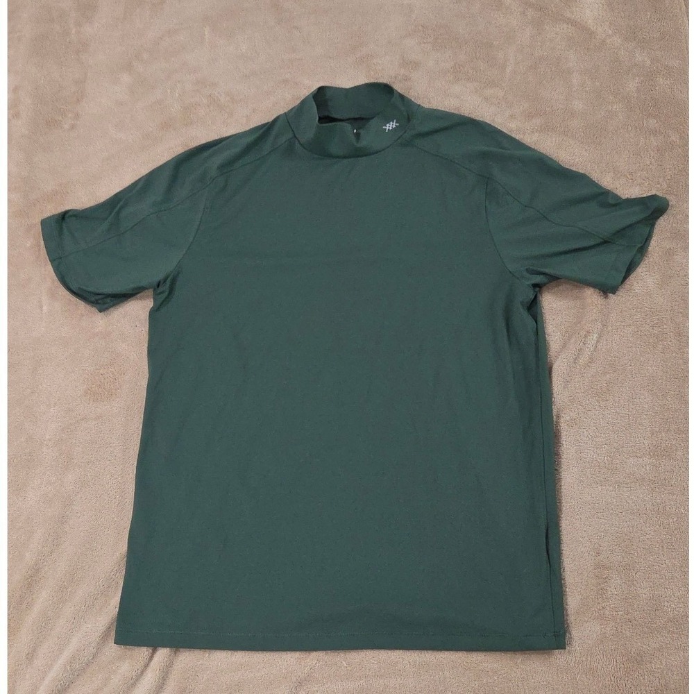 Rhone T-Shirt men size small green performance stretch athletic short sleeve EUC